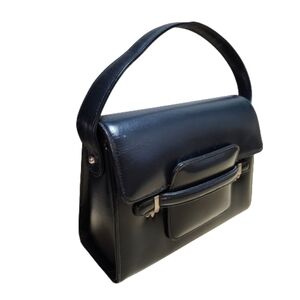 Vintage Paragon leather structured handbags color black